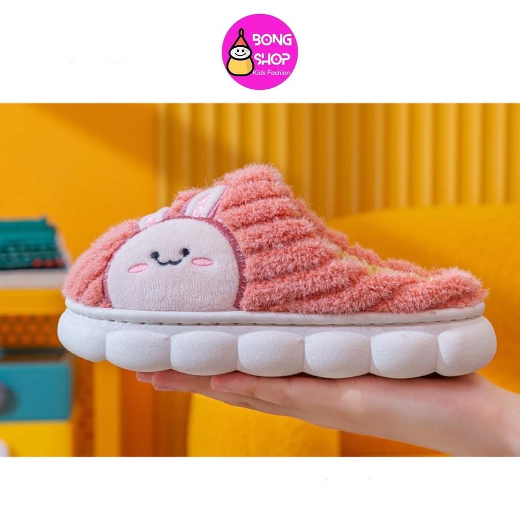 Dép Bông Đi Trong Nhà Cho Bé, Dép Bông Trẻ Em Họa Tiết Đáng Yêu