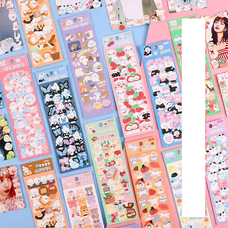 Sticker ánh kim bắt sáng trang trí toploader sỉ sticker