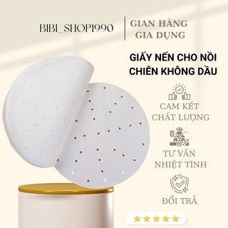[SET 100] Giấy nến cho nồi chiên không dầu - Giấy nến đục lỗ đường kính 23cm (GN23)