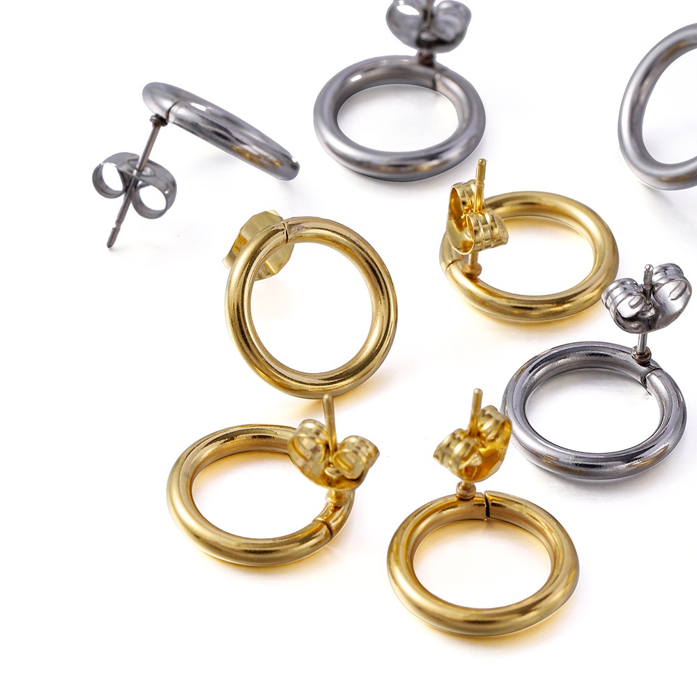 Bộ 10 phụ kiện ST.KUNKKA bằng thép không gỉ và titan cho khuyên tai DIY