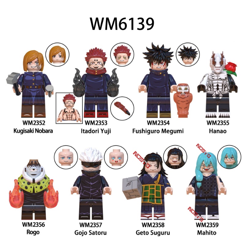 Mô Hình Đồ Chơi Mini Nhân Vật Jujutsu Kaisen Kugisaki Nobara Geto Suguru Mahito