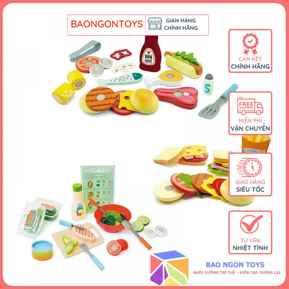 ĐỒ CHƠI NHẬP VAI ĐẦU BẾP - BÉ LÀM CÁC MÓN FASTFOOD - BAO NGON TOYS - DG83