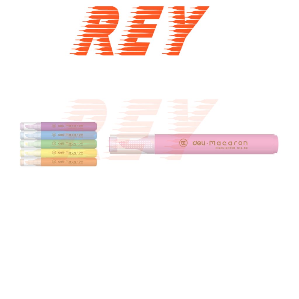 Hộp 6 bút dạ quang highlighter gồm 6 màu macaron Miyou Deli U12-6C