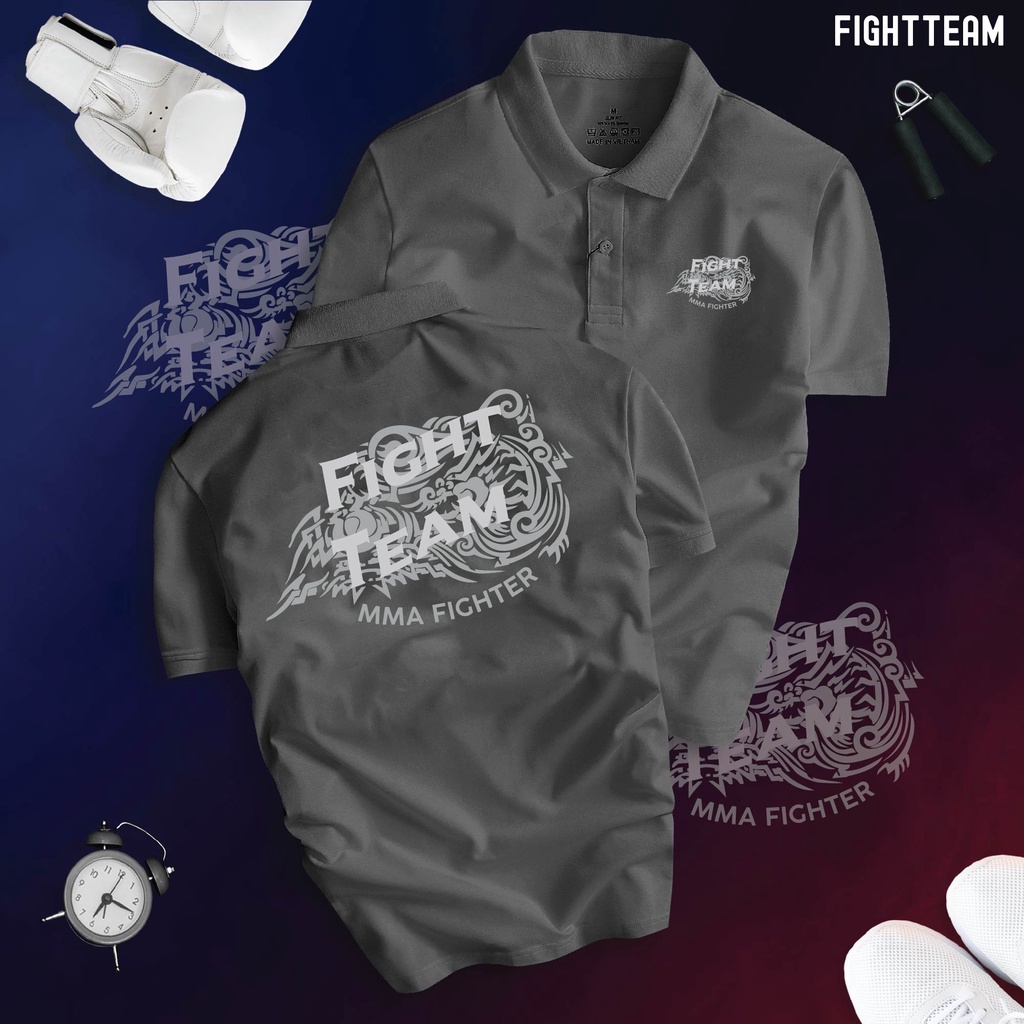 Áo Polo nam cổ bẻ vải xịn fullbox, trẻ trung, thanh lịch FIGHT TEAM