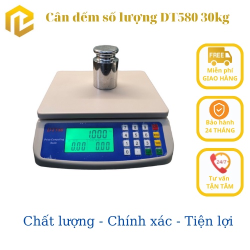 Cân đếm số lượng DT580 30KG/1G 💥BẢO HÀNH 1 ĐỔI ,Chính Xác, Chống Nước, Cân Điện tử Nhà Bếp