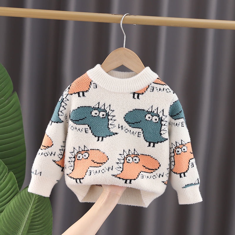 Áo Sweater Lông Cừu Dày Dặn Họa Tiết Hoạt Hình Thời Trang Thu Đông 2022 Cho Bé Trai