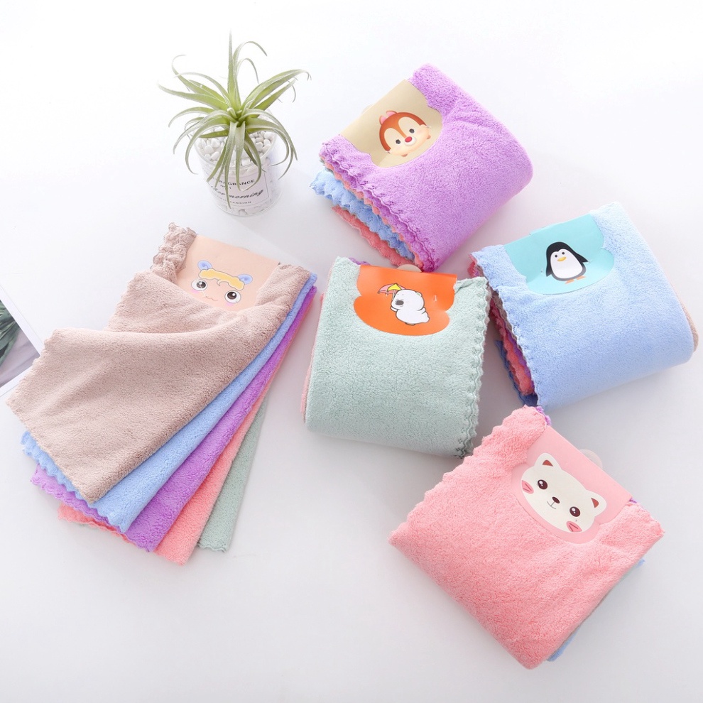 Combo 5 khăn lau đa năng thấm hút cotton kích thước 30x30 - giao màu ngẫu nhiên