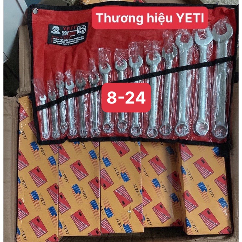 Bộ cờ lê yeti 14 cây tiêu chuẩn usa 8mm-24mm 8mm-32mm