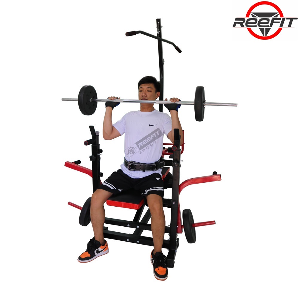 Ghế tạ giàn tạ đa năng có kéo xô Reefit Sport dành cho gia đình RF-20050 (Không Kèm Đòn Tạ) + tặng bao tay cuốn