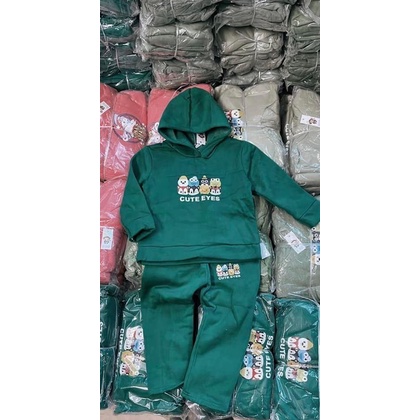 H257- Bộ nỉ bông cho mũ cho bé