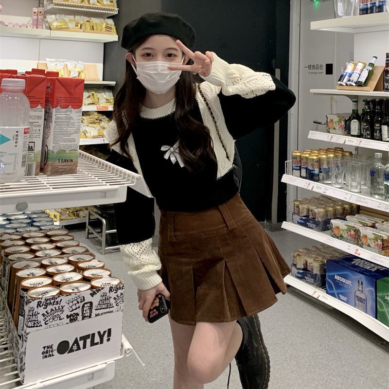 IELGY IELGY Áo sweater Dệt Kim Trễ Vai Dáng Ôm Thời Trang Cho Nữ