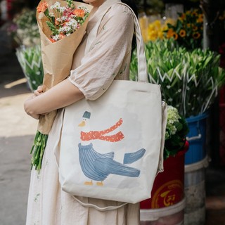 Túi Tote vải Canvas in hình