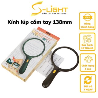 Kính lúp cầm tay có đèn 138mm đọc sách báo cho người già