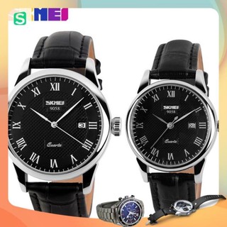 [FRESHIP] Đồng hồ đôi SKMEI chính hãng 9058 dây da chống nước cao cấp