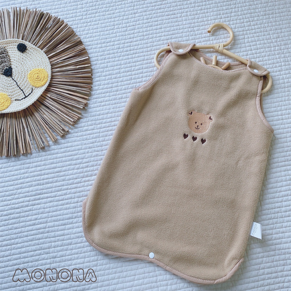 Túi Ngủ Cho Bé MONONA Kích Thước 40x55CM Thoải Mái Cho Bé Từ 0 Đến Tận 4 Tuổi | Túi Ngủ Chất Xô Nhăn, Chất Nỉ