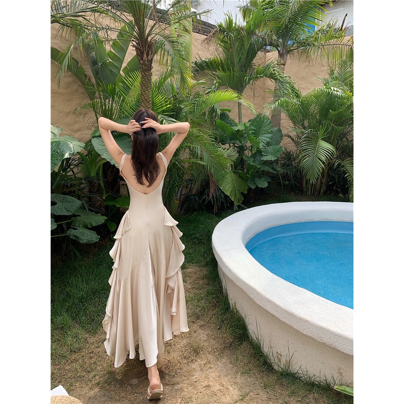 Đầm lụa dạ hội hở lưng xẻ tà sâu quyến rũ size S/M/L chỉ có tại LUXIEU GARDEN🌸