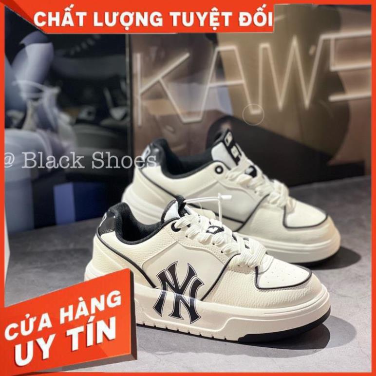 Giày MLB Chunky Liner New York Yankees White Black, Giày Sneaker MLB Chunky NY Đen Hàng Chuẩn Full Box
