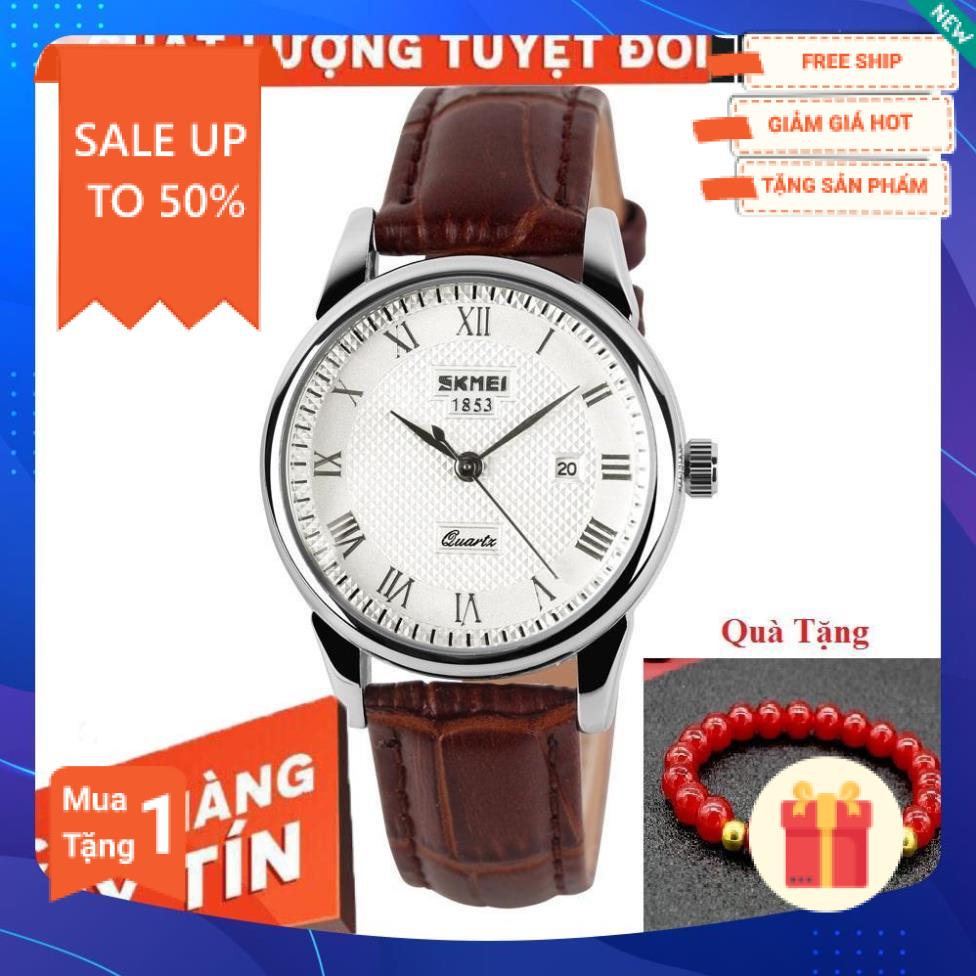 Đồng hồ nữ dây da SKMIE,Doanh nhân Đồng hồ thạch anh Thời trang mới Dây da không thấm nướC,BH 12 tháng