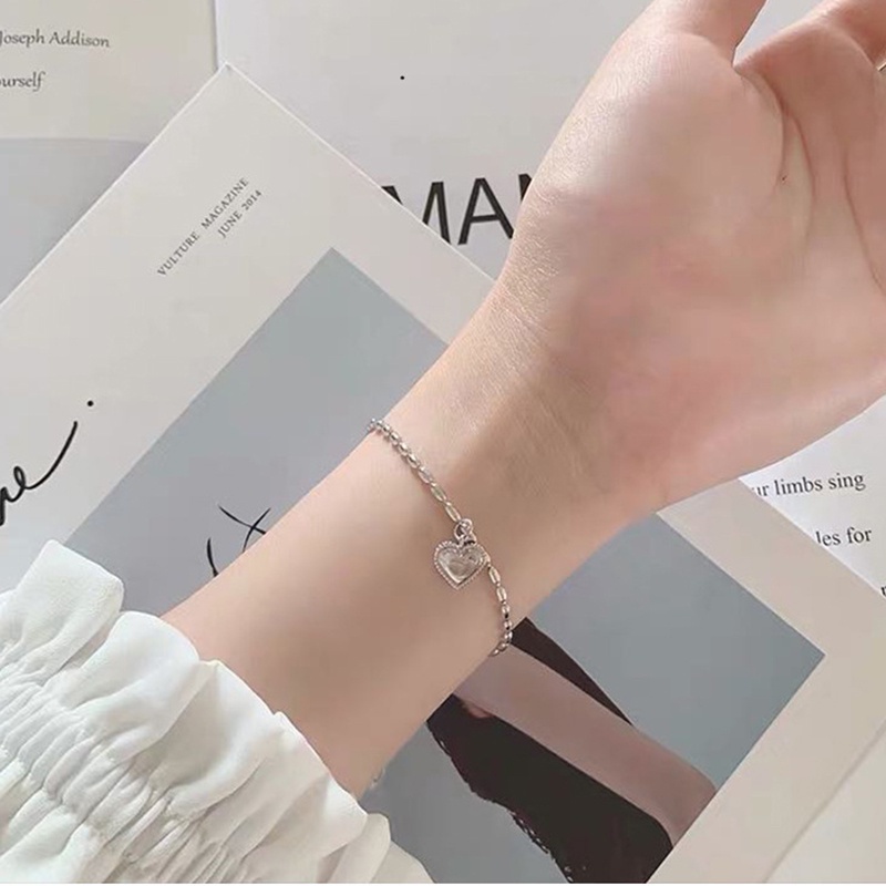 Vòng Tay Trang Sức Hình Trái Tim Đơn Giản Cho Nữ