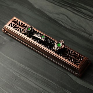 Hộp đốt nhang trầm bằng đồng - Lư xông nhang trầm không tăm hương que bằng đồng có lót chông cháy