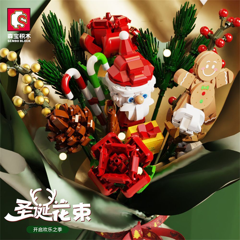 Đồ chơi Lắp ráp Mô hình xếp hình Sembo 605026 Christmas Bouquet bó hoa giáng sinh Christmas gift