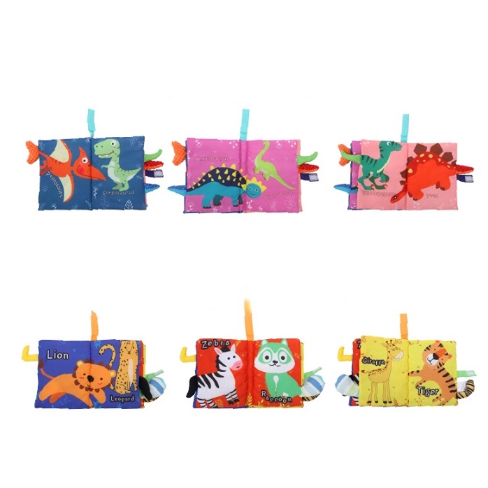 Sách Vải 3D Hình Động Vật Giáo Dục Sớm Cho Bé