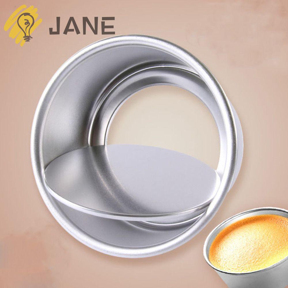 Khuôn tròn đế có thể tháo rời làm từ hợp kim nhôm cỡ 4/ 6inch để làm bánh pudding thủ công