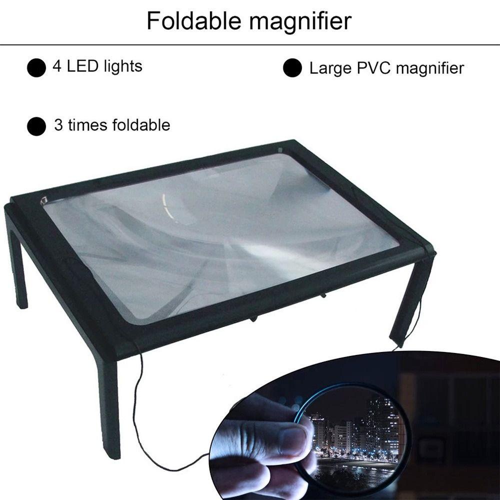 Kính Lúp Chuyên Nghiệp Với 4 Đèn LED 3X