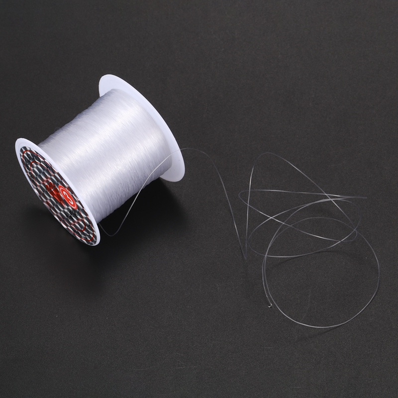 Chuỗi Hạt Trang Sức Đường Kính 0.3mm. Cuộn Dây Câu Cá Nylon Trong Suốt 17 Lbs Chất Lượng Cao