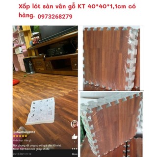 Thảm xốp vân gỗ KT40x40x1,2cm.Lỗi nhỏ tùy tấm Bộ 10tấm giá 100.000đ