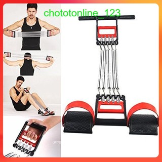 Dây kéo tay 5 sợi lò xo thép tập gym, thể dục đa năng cao cấp