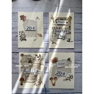 Thiệp tự làm đẹp, lạ, độc, duy nhất mỗi mẫu 1 chiếc Cloudy Craft House -CCH 124