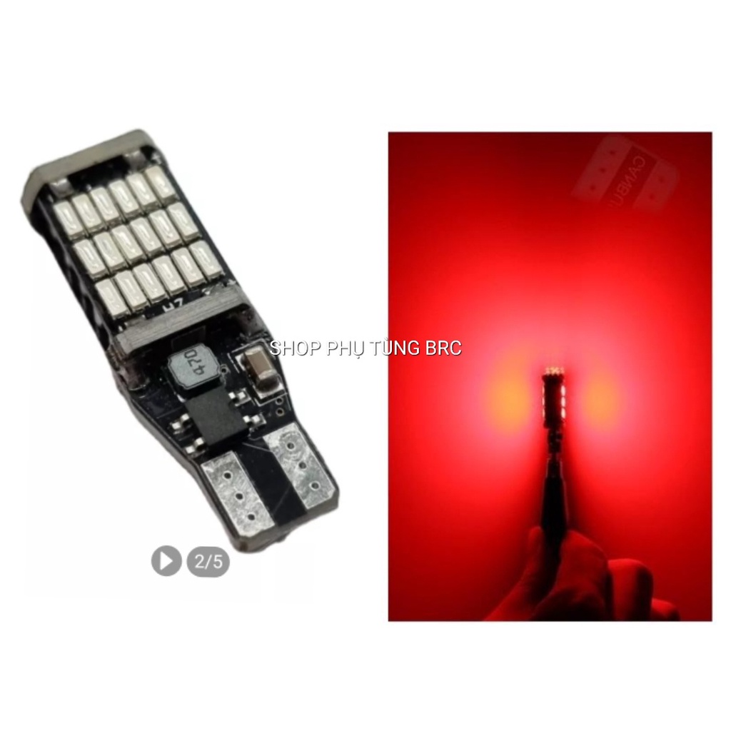 Đèn led xi nhan siêu chất T15, T10 tích hợp 45 bóng led lắp cho xe máy, đèn lùi ô tô .