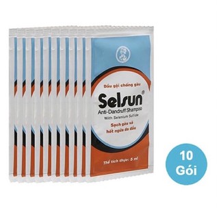 Combo 10 gói dầu gội Selsun gói 5ml - Date mới 5/2026