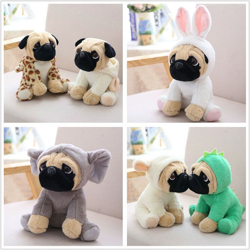 Thú Nhồi Bông Hình Chú Chó Pug 7 Dễ Thương Kích Thước 8 &quot;