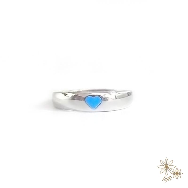 1 Nhẫn Dạ Quang Hình Trái Tim Màu Sắc Cho Nam Và Nữ