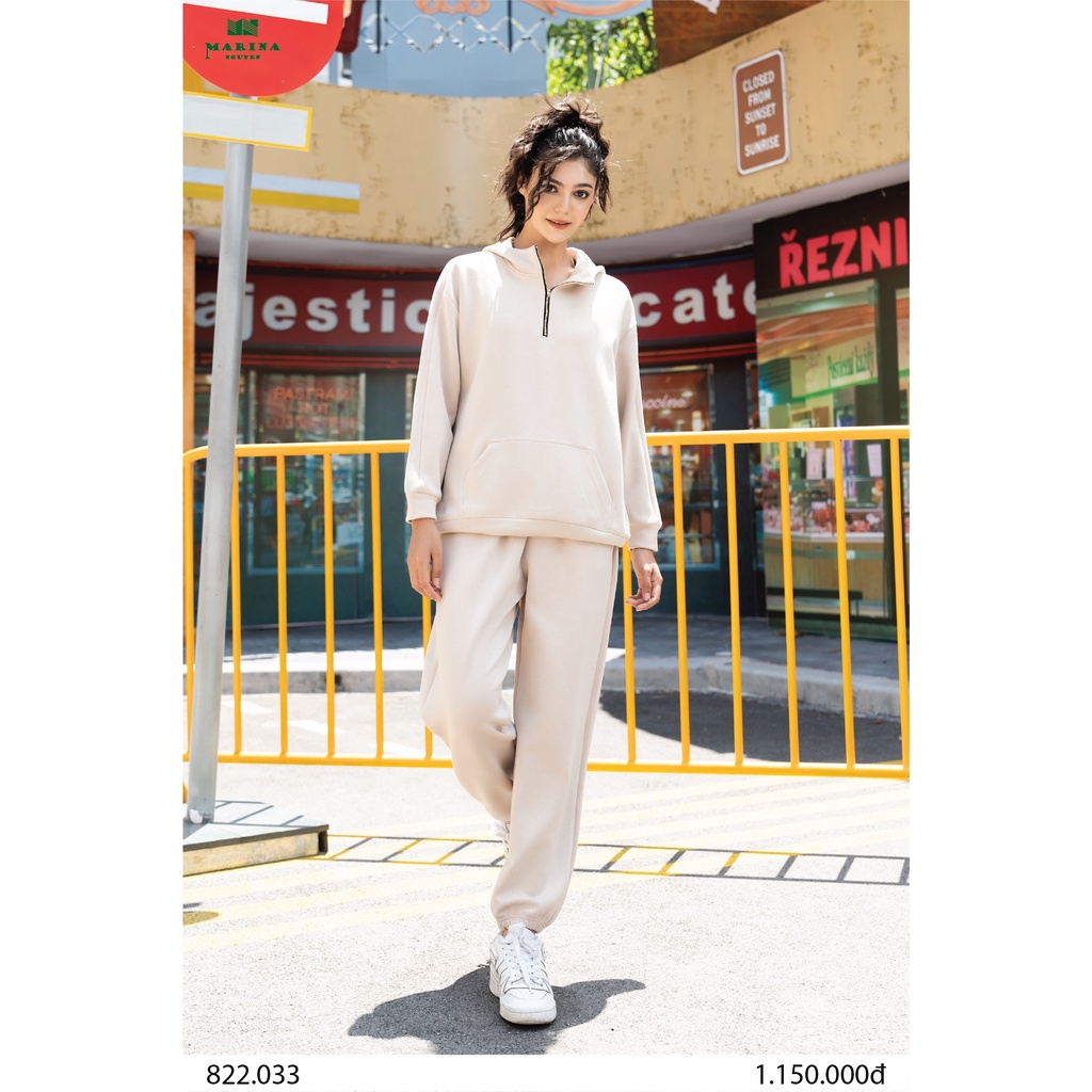 Bộ Đồ Thu Đông Nữ MARINA NGUYỄN Thiết Kế Dài Tay, Kiểu Dáng Trẻ Trung, Chất Liệu Cotton Mềm Mịn - 822033