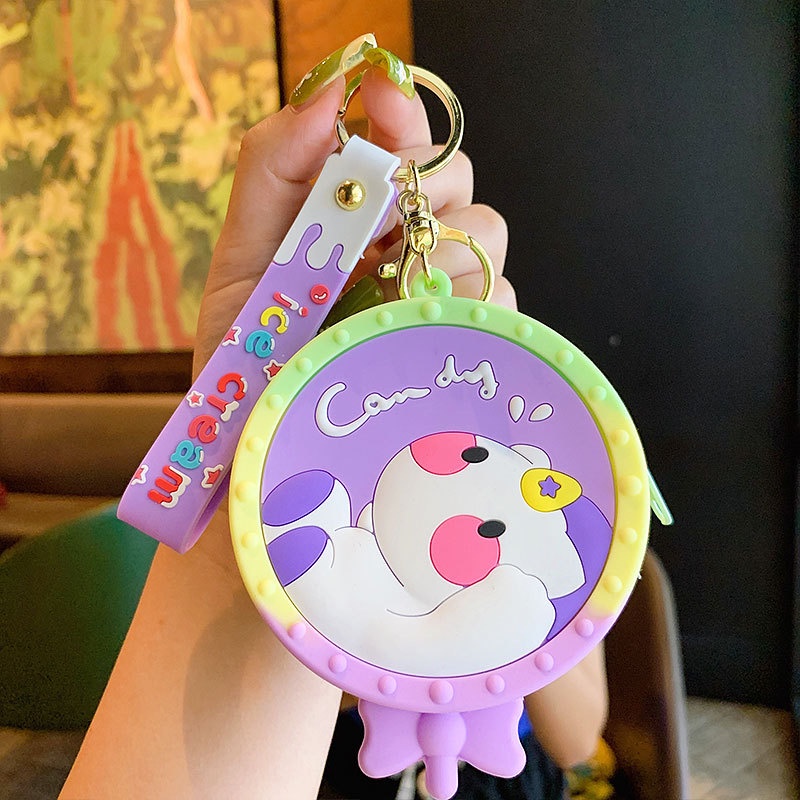 Hoạt Hình Túi Đựng Tiền Xu / Tai Nghe Họa Tiết Bong Bóng Dễ Thương