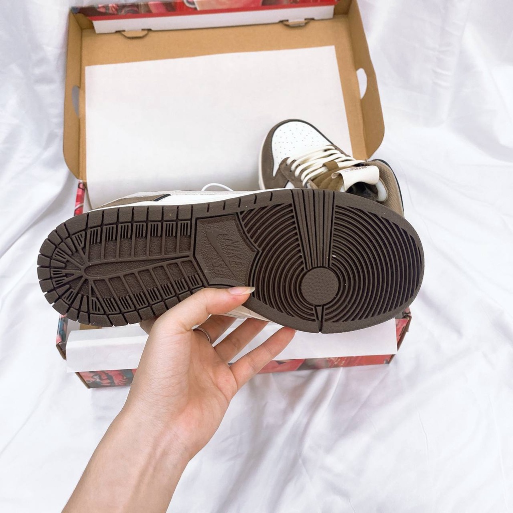 🎁Giày Thể thao da lộn màu nâu Sb D.unk low Coffe