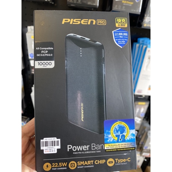 Sạc dự phòng PISEN Pro All 10000mAh, 22,5W