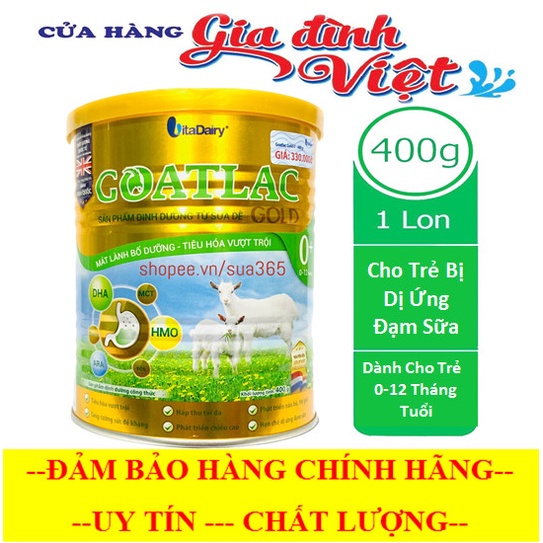 Sữa Dê GOATLAC Gold 0+ ( 800g / 400g ) - Date Luôn Mới