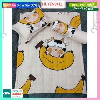 Bộ Chăn Gối Cho Bé 3 món,Chăn được trần bông