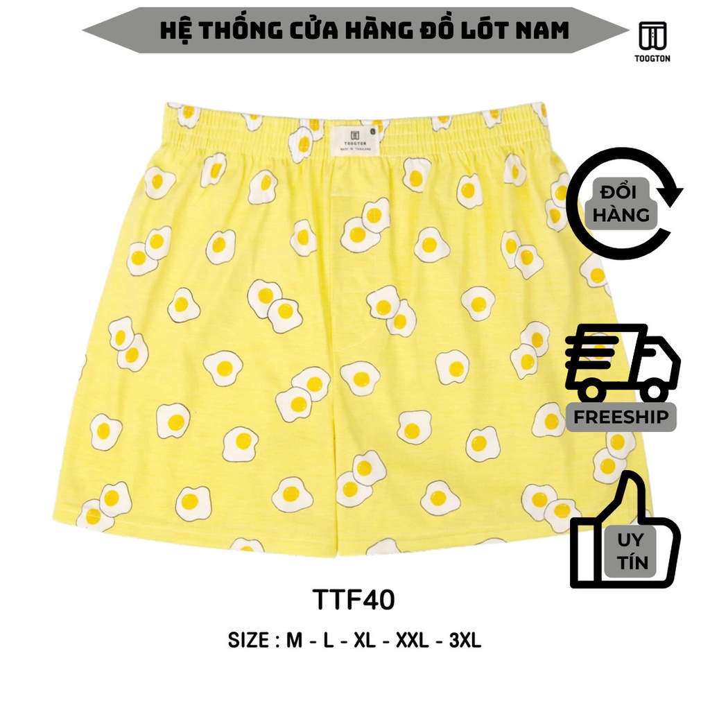 Quần đùi nam nữ cotton Toogton Thái Lan họa tiết đa dạng thoáng mát