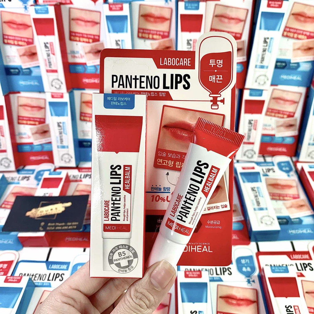 Son Dưỡng Giảm Thâm Môi Mediheal Labocare Pantenolips Đỏ Healbalm 10ml - Date T12/2023