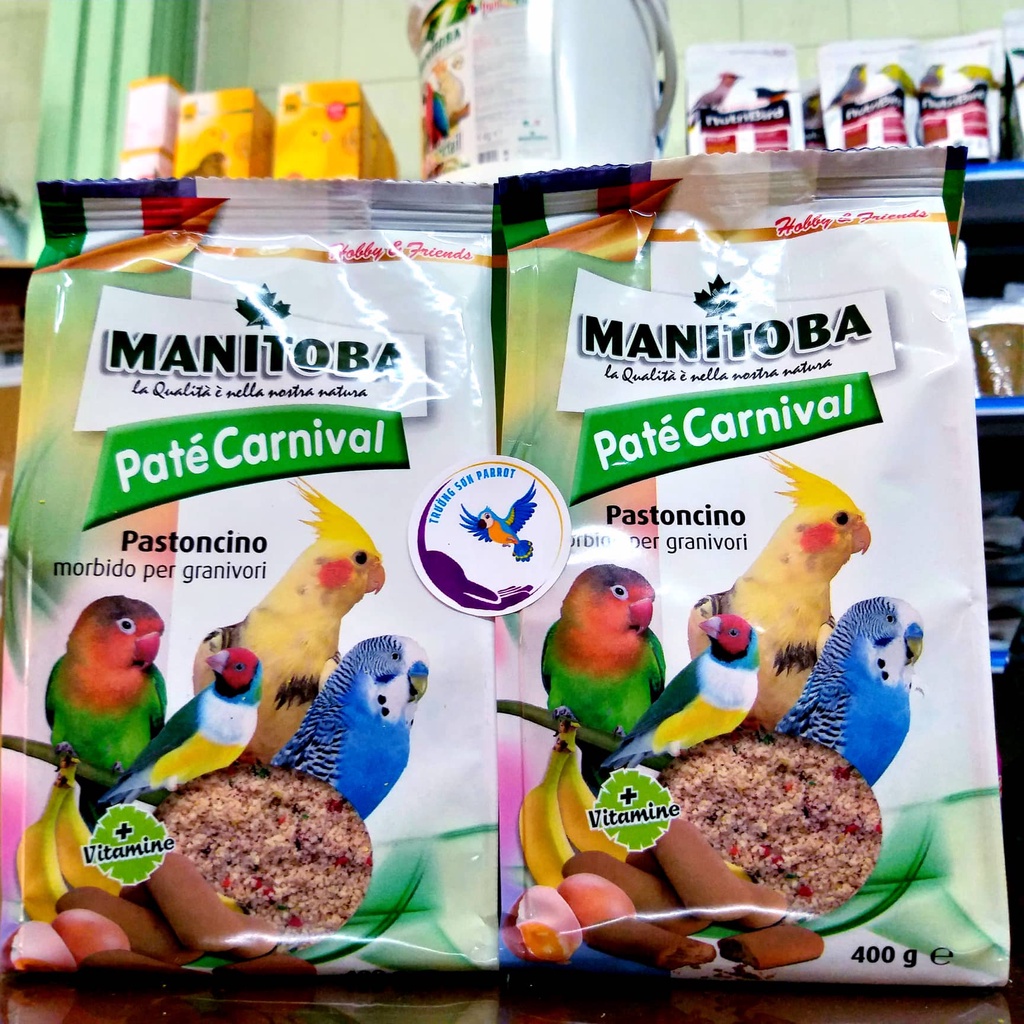 [Mã PET50K1 giảm 50K đơn 250K] CÁM TRỨNG MANITOBA CHO VẸT GÓI 400G