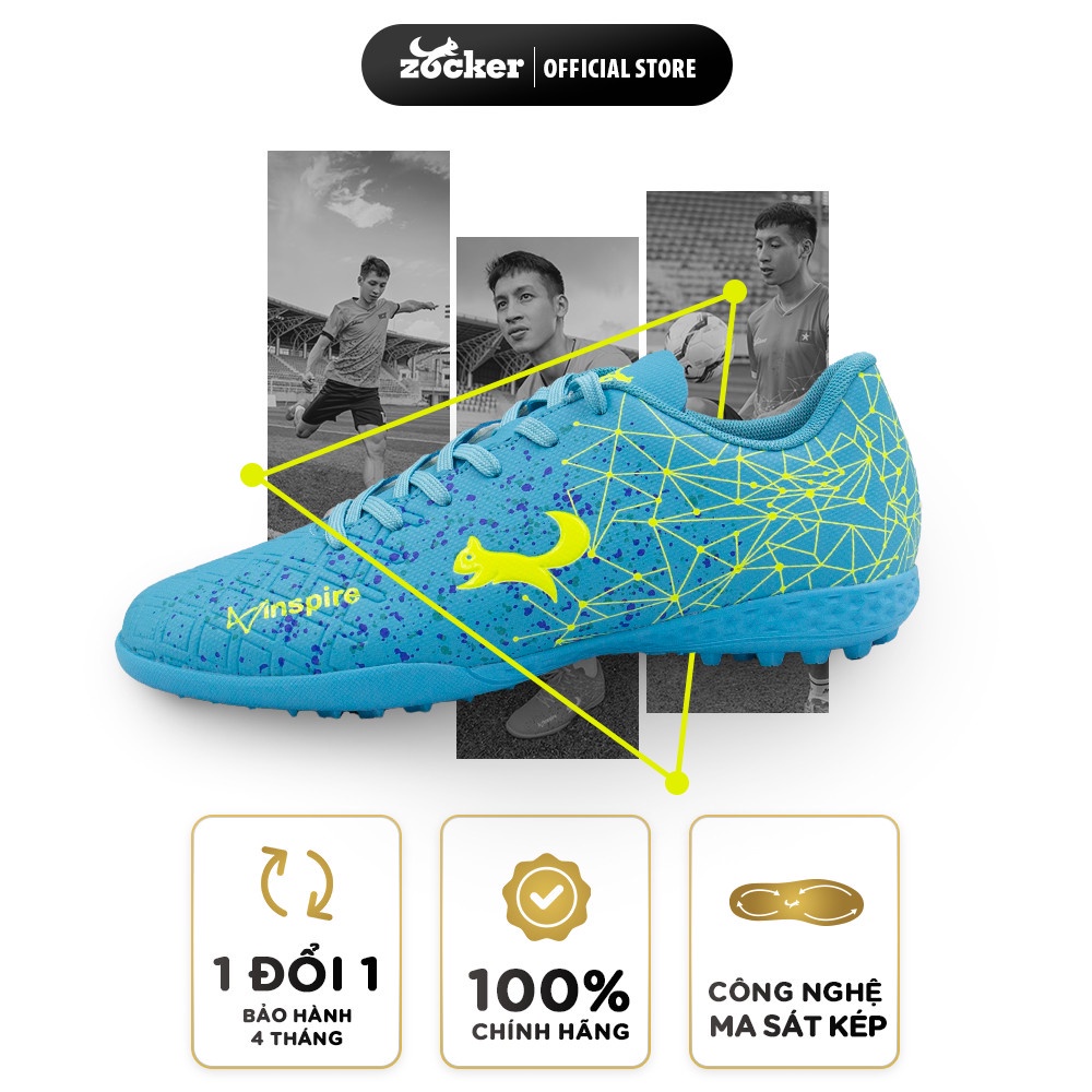 Giày Đá Bóng Zocker Inspire x Đỗ Hùng Dũng TF Chính Hãng Giá Rẻ Dành Cho Sân Cỏ Nhân Tạo Giày Đá Banh Sân Phủi