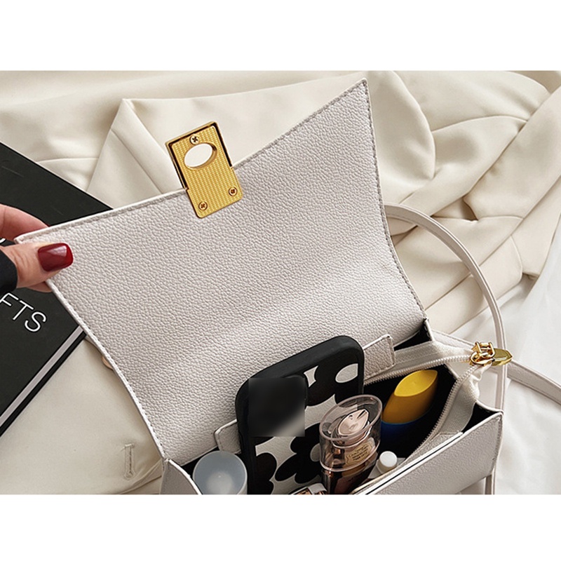 IELGY Túi Đeo Chéo Màu Sắc Trơn Phong Cách Đường Phố Cho Nữ