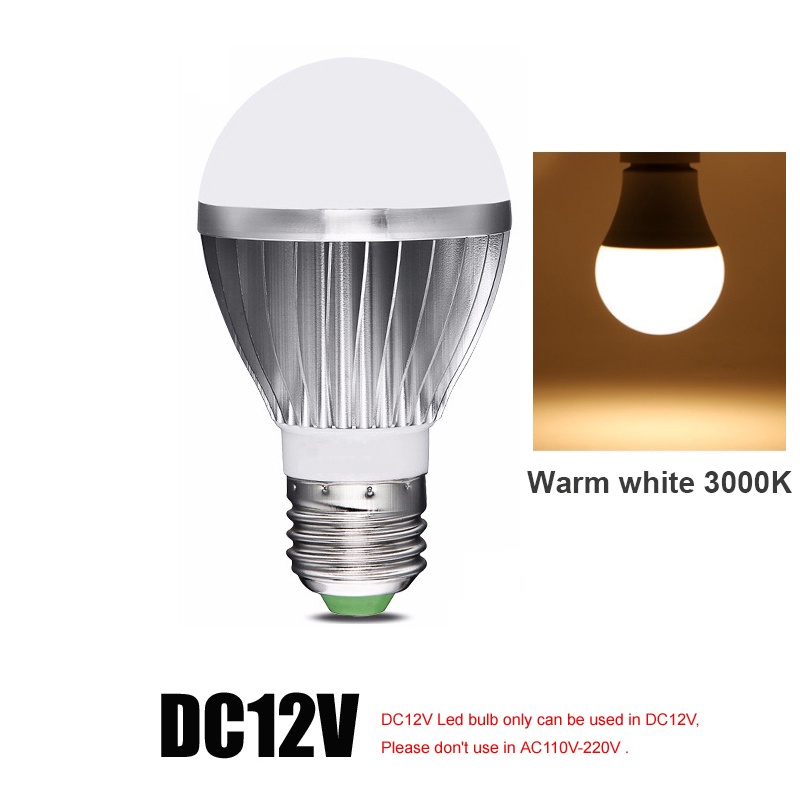 Bóng Đèn LED DC12V 15W 12W DC / AC24V 9W 6W 3W E27 Ánh Sáng Trắng Ấm Áp Đa Ứng Dụng