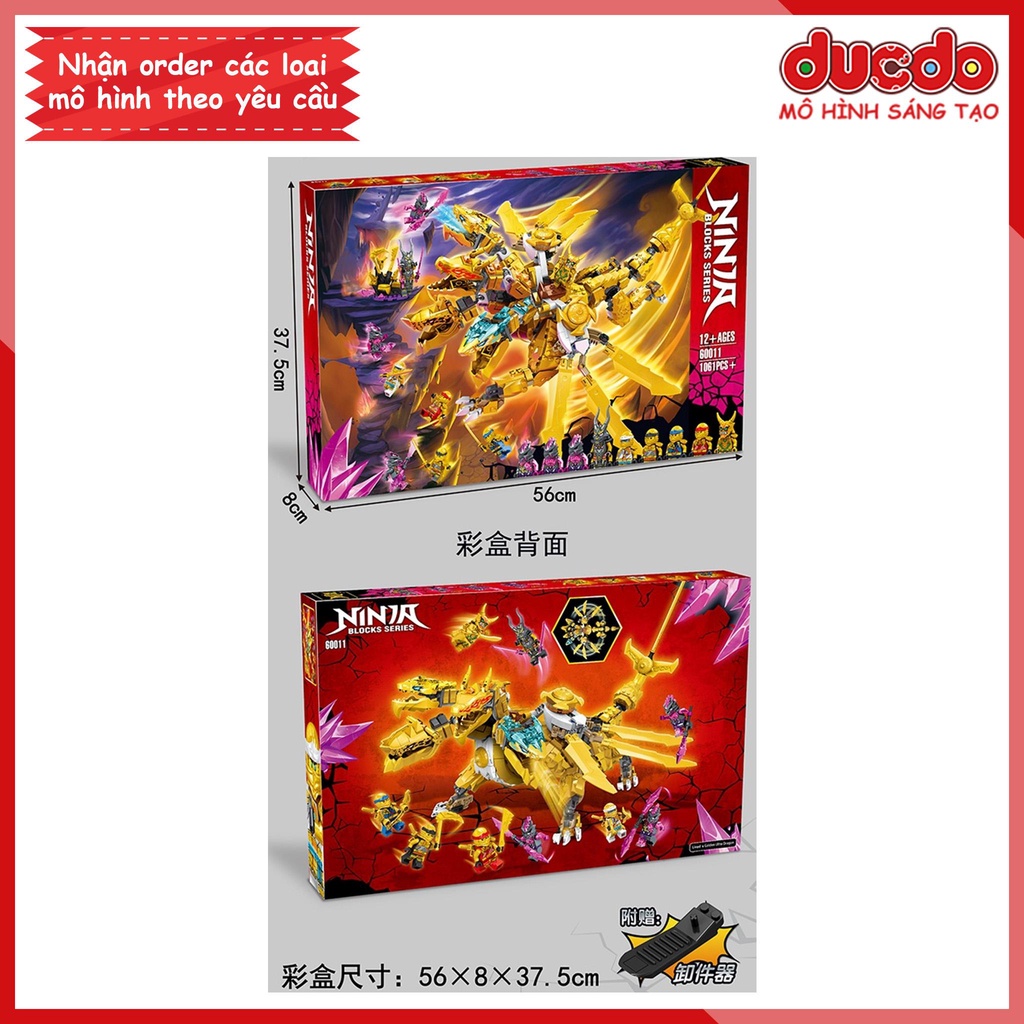 ZIMO 60011 Lắp ghép Ninjago Rồng vàng của Lloyd - Đồ chơi Xếp hình Mô hình Lloyd's Golden Ultra Dragon 71774