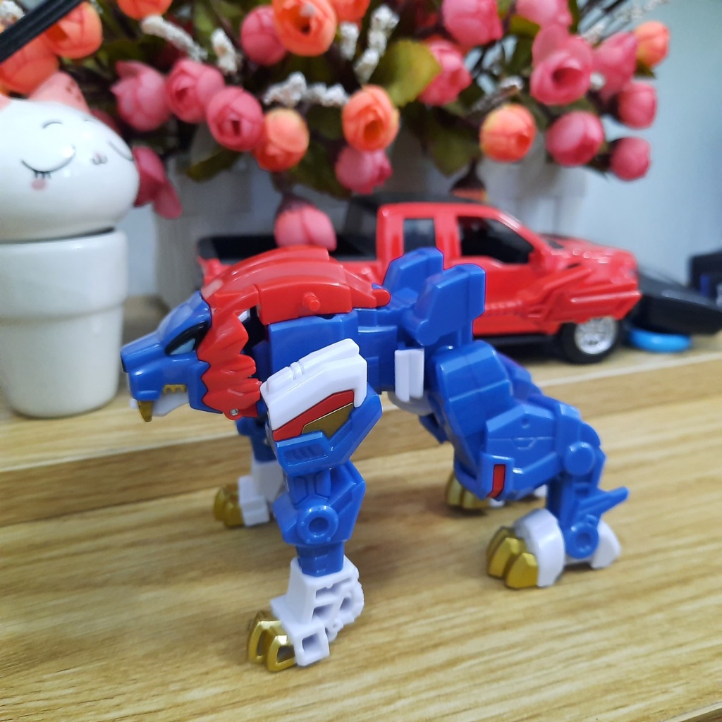 Mô hình miniforce chiến binh thú sư tử lion cỡ nhỏ - ĐỒ chơi trẻ em biệt đội siêu nhân nhí mùa 4